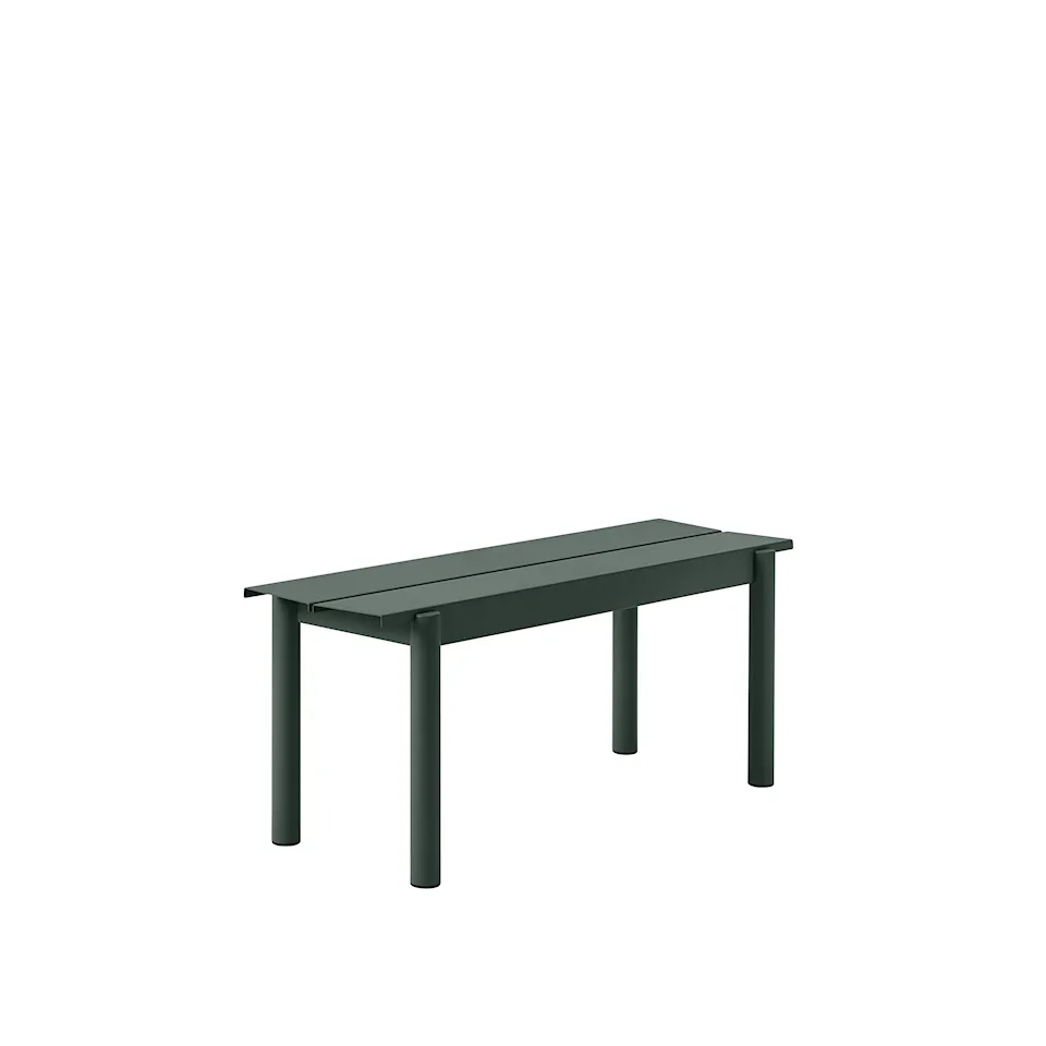 Linear steel bench 110cm