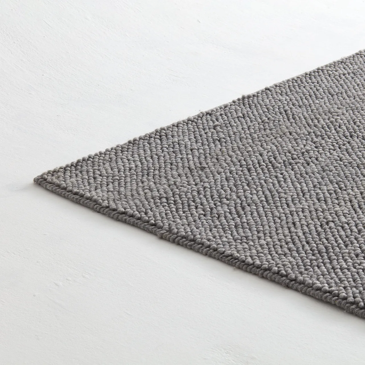 Knots Wool Rug Grey Melange