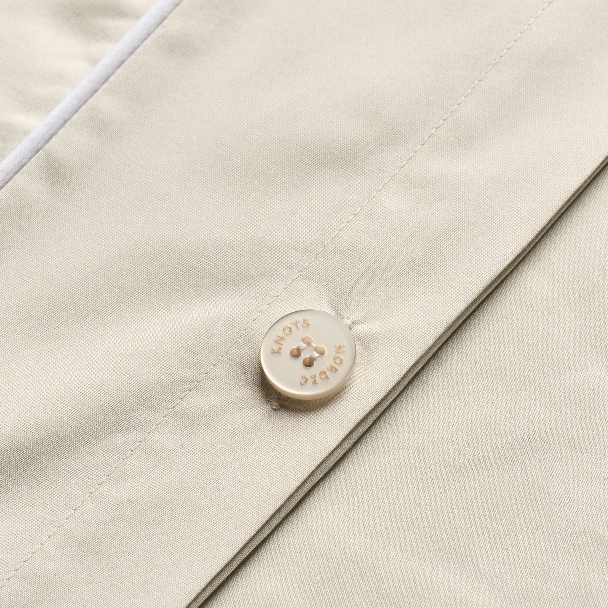 Percale Sand/White påslakan - 4