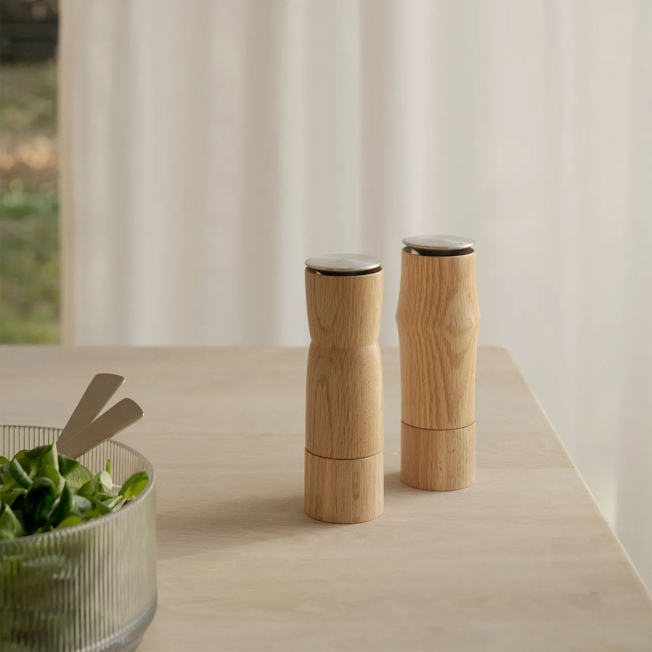 Stelton Storm Salt- Och Pepparkvarn 2 st Oak