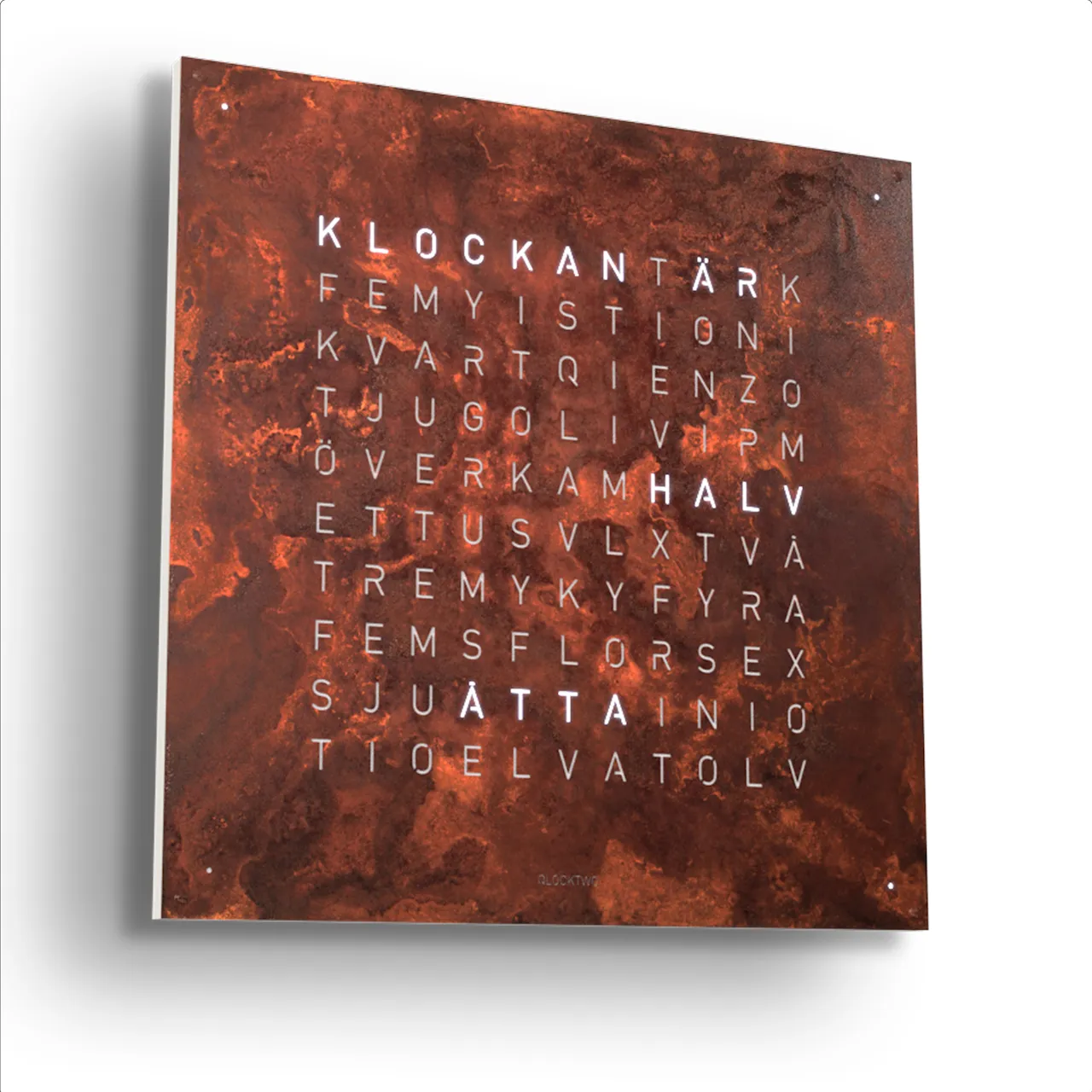 Qlocktwo Earth 90 Creator's Edition – Rust