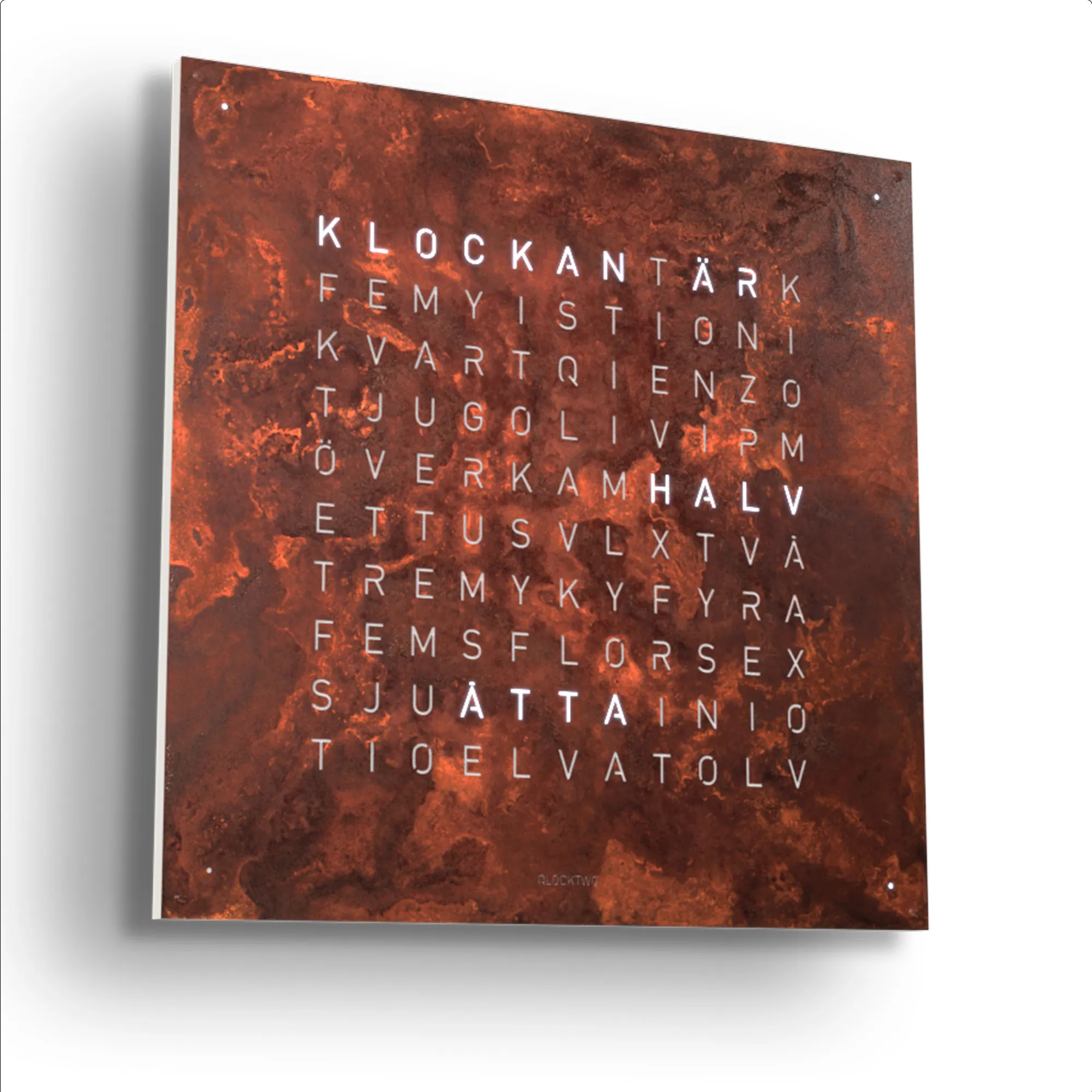 Qlocktwo Earth 90 Creator's Edition – Rust - 2