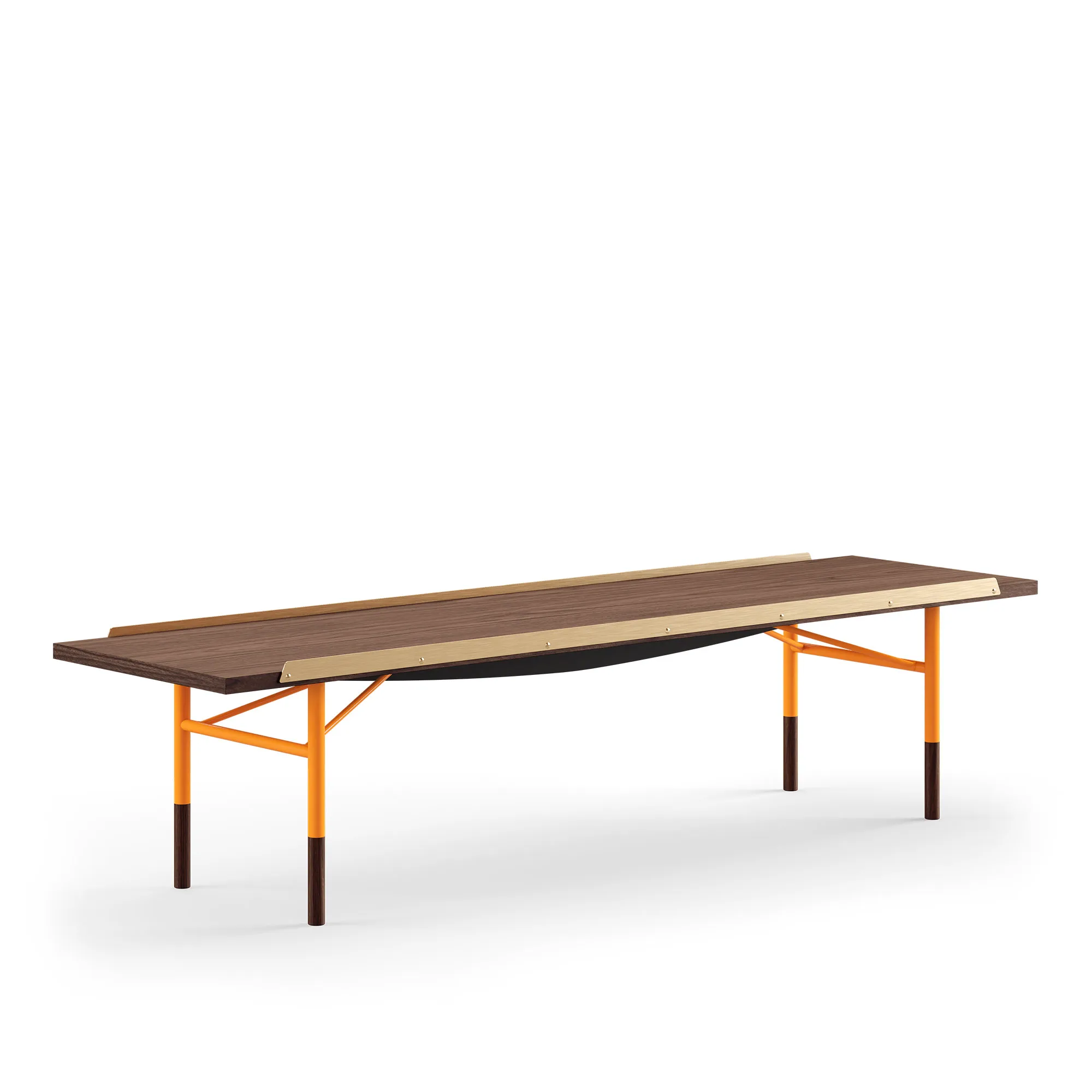Table Bench bänk Medium med mässingskanter - 1