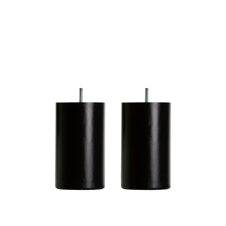 DUX Inspiration sängben runda svart 2-pack