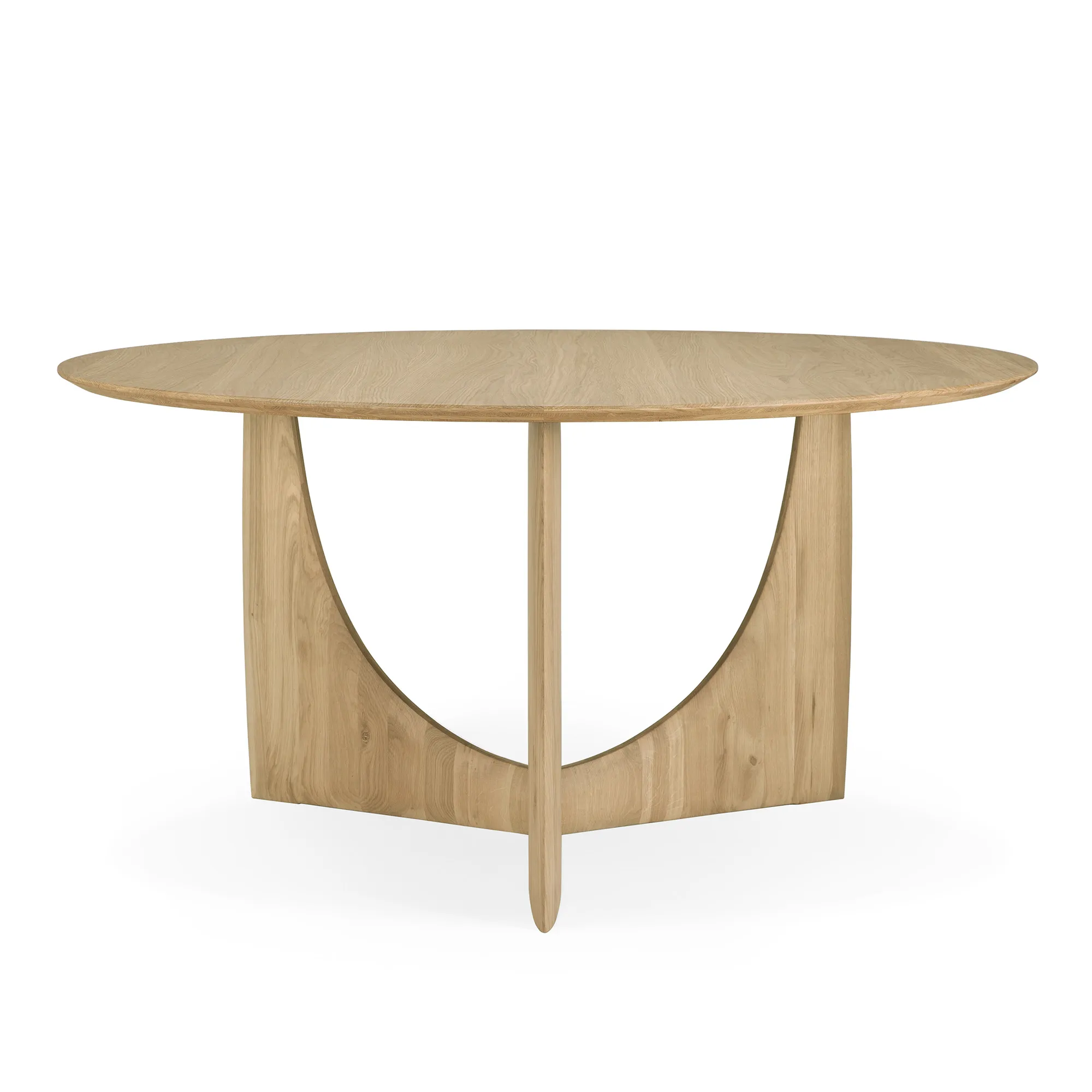 Geometric Dining Table Brown Varnished Teak - 4