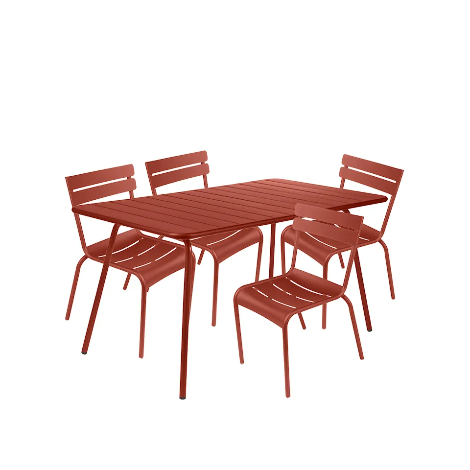 Luxembourg Matgrupp Bord 143 x 80 cm & 4 st Stolar