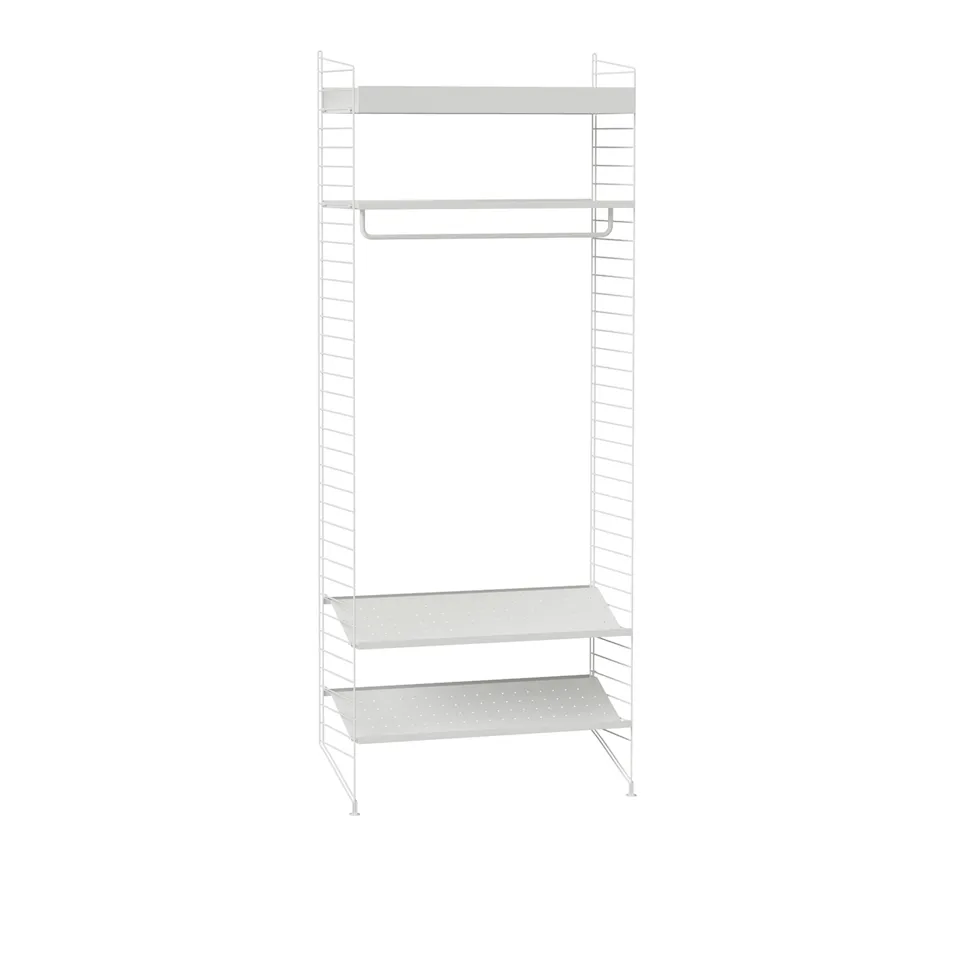 Hall hyllsystem L vit/vit