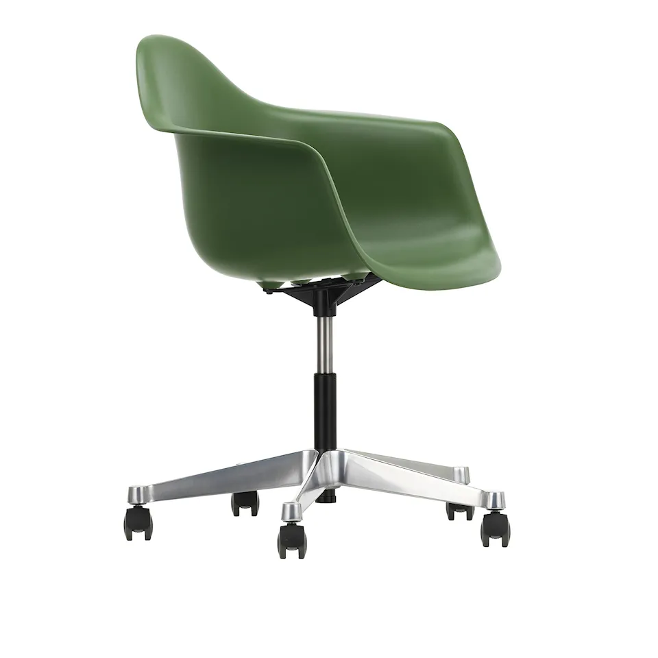 Eames Plastic Armchair PACC - 48 Forest - Castors Soft