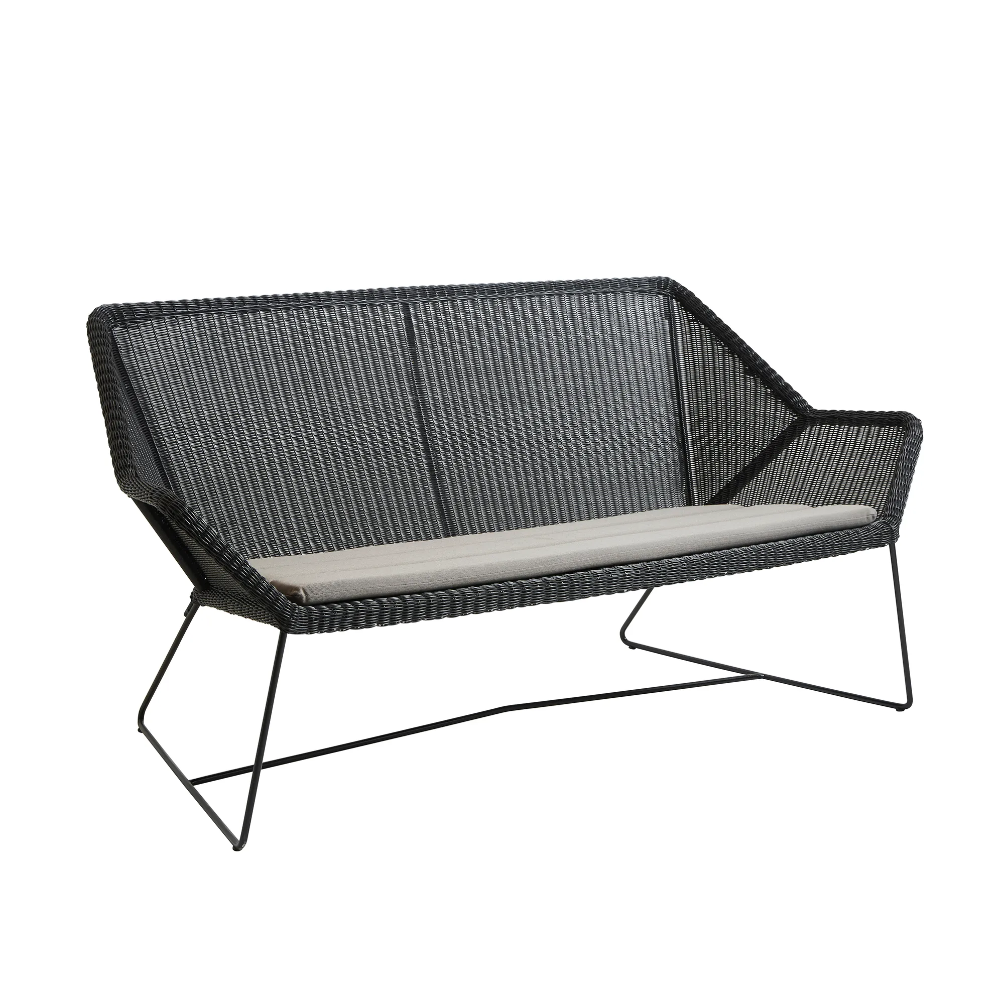 Breeze 2-soffa, White Grey, Cane-Line Weave - 1