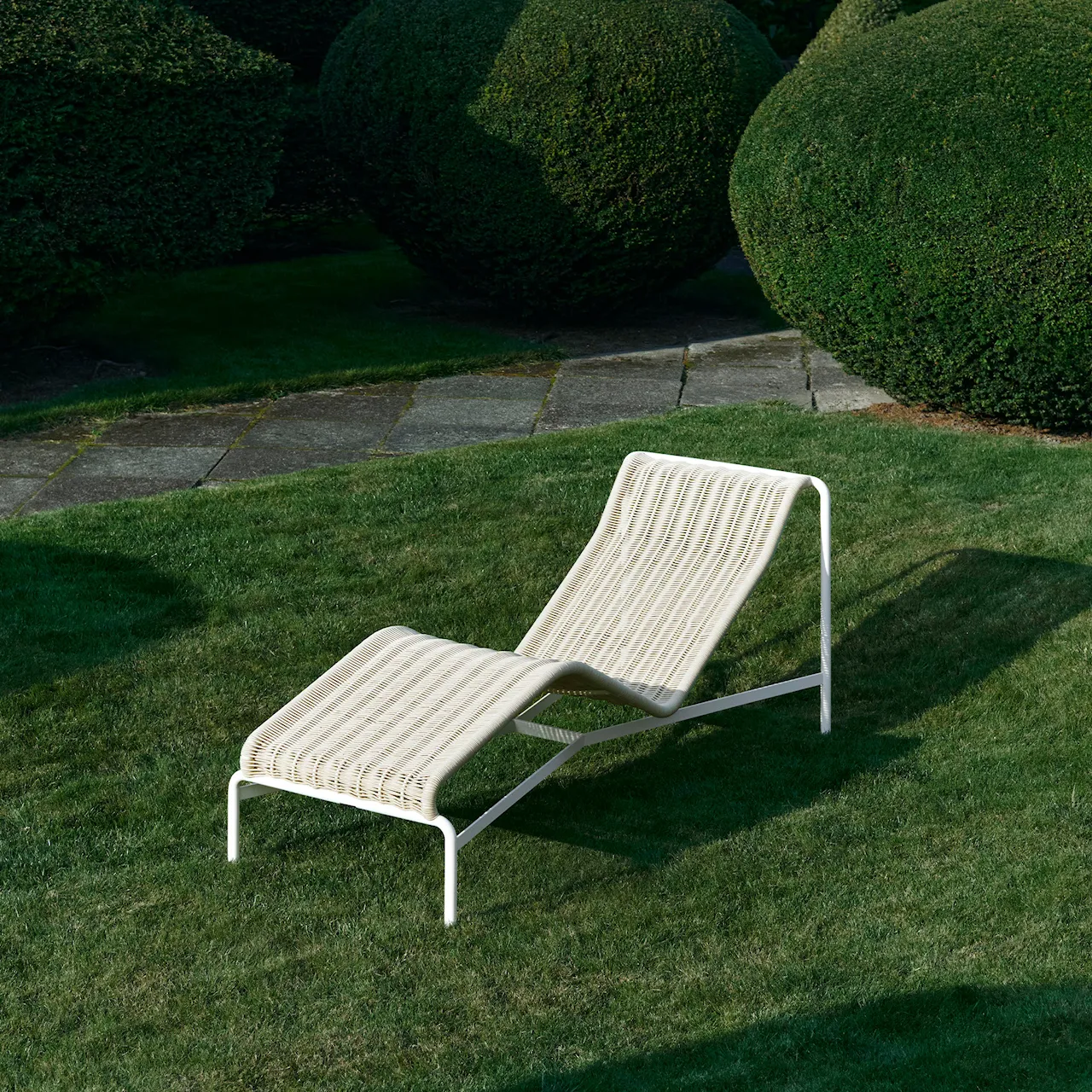 Palissade cord chaise longuestol - Cream White