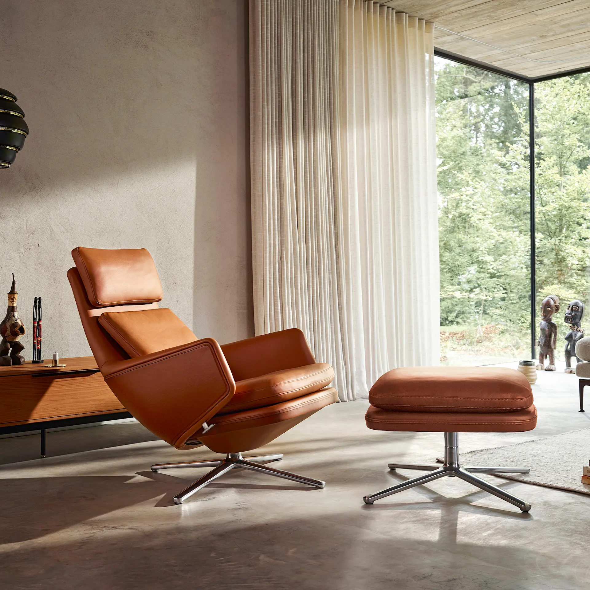 Grand Relax fåtölj & Grand Relax ottoman - Vitra - Antonio Citterio - NO GA