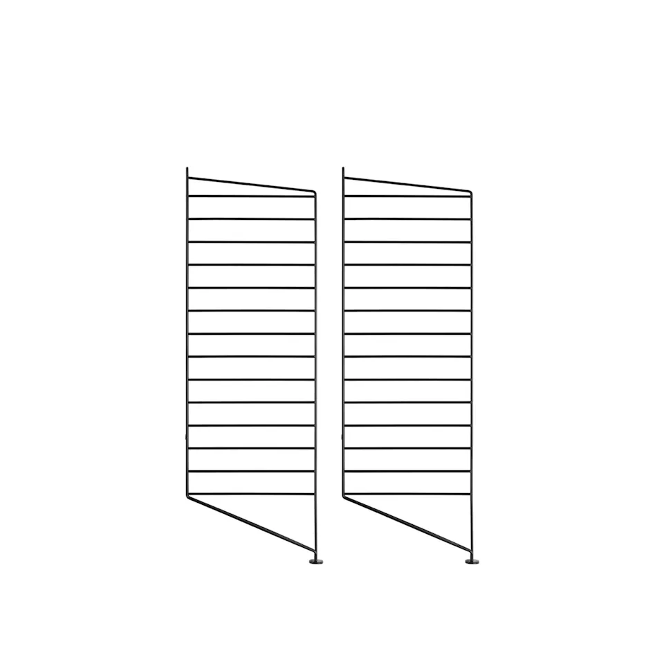 Golvgavel 85 x 30 cm 2-pack svart