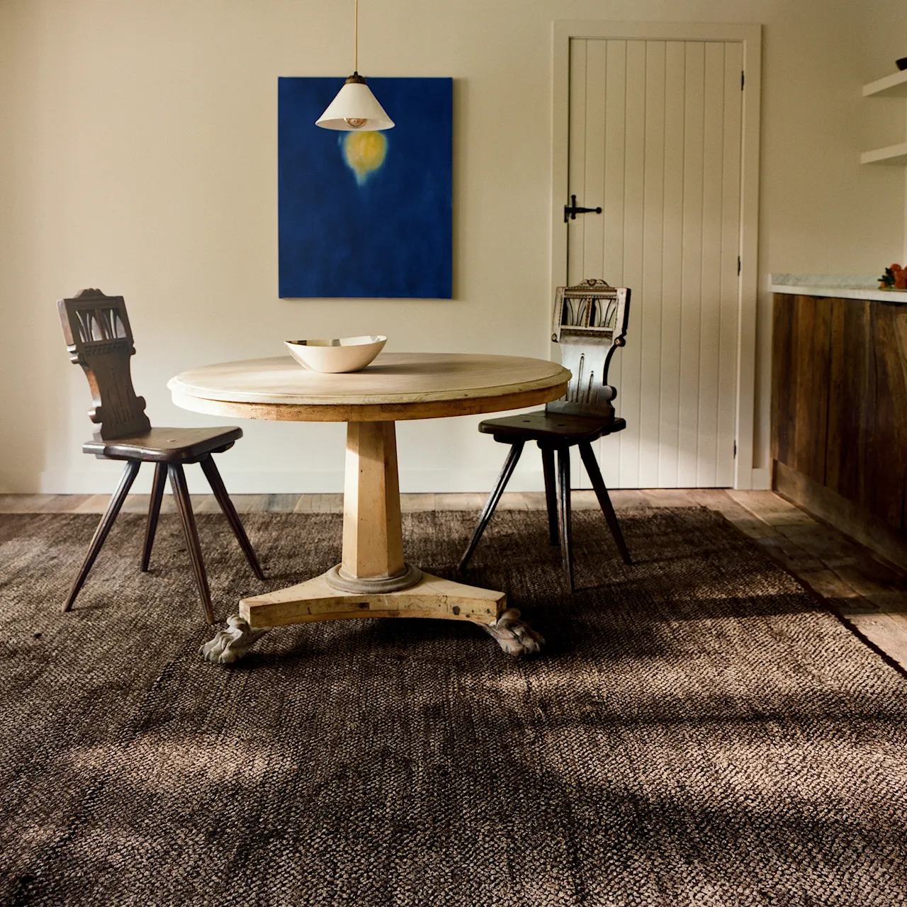 Savanna Dark Jute/Black ull- och jutematta
