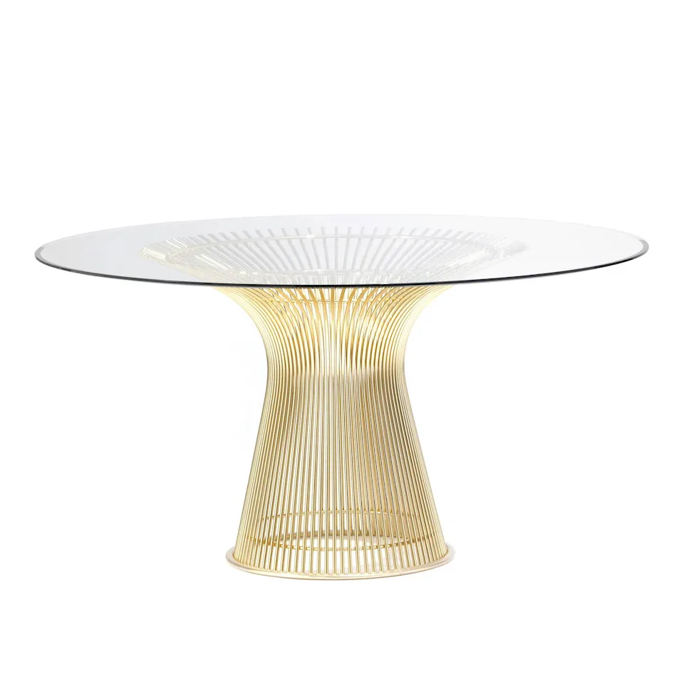 Platner matbord 18k guld