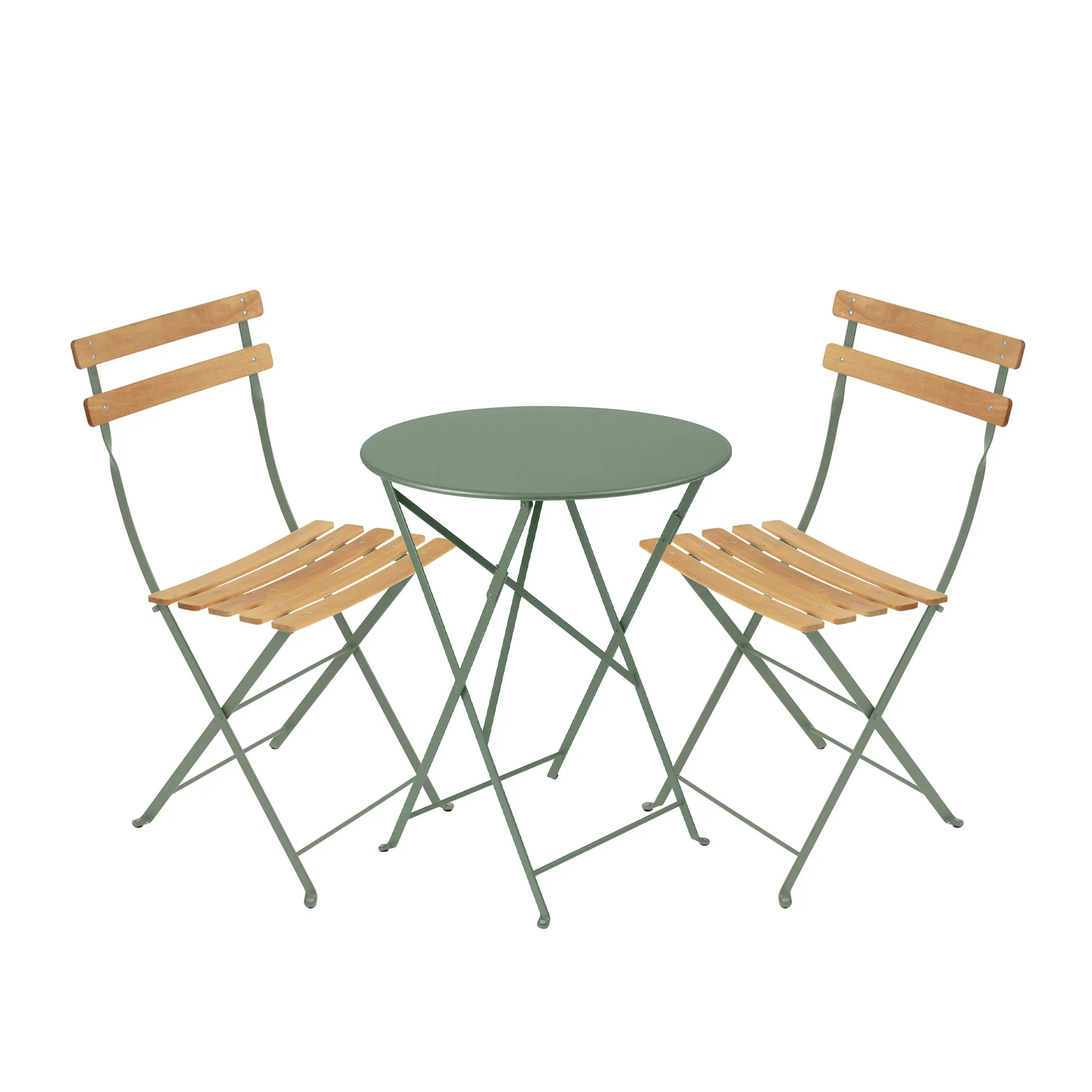Bistro Matgrupp Bord Ø60 cm & 2 st Natural Chair - 1