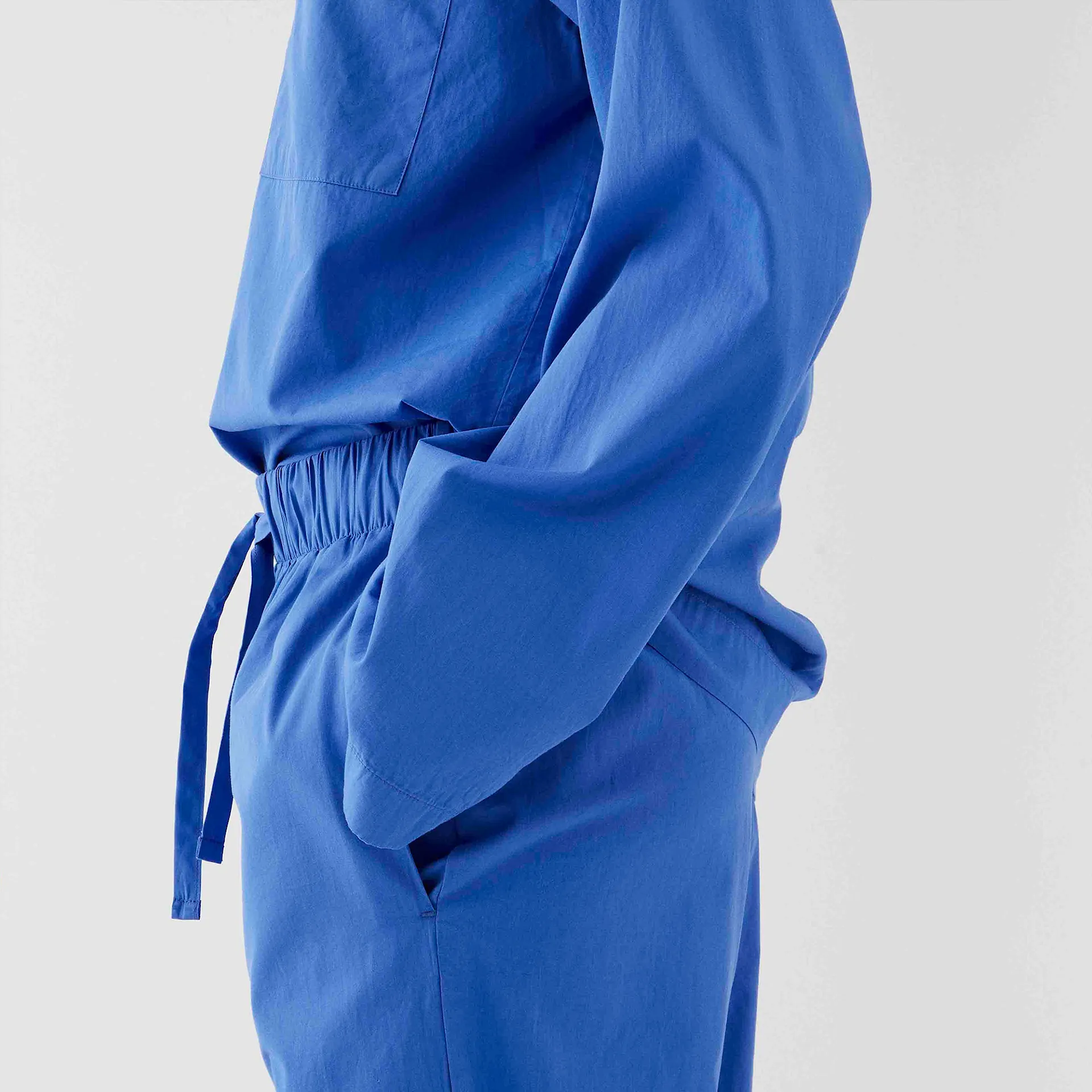 Poplin Pyjamas Shirt Royal Blue - TEKLA - NO GA