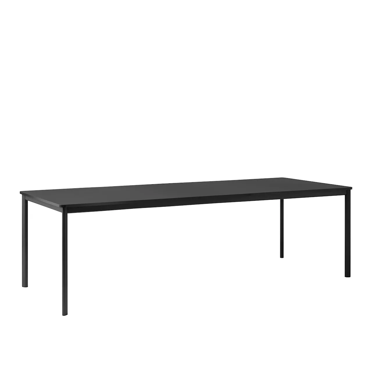 Drip Table HW60, 250x100x74 cm, Black Nano Laminate/Black Legs