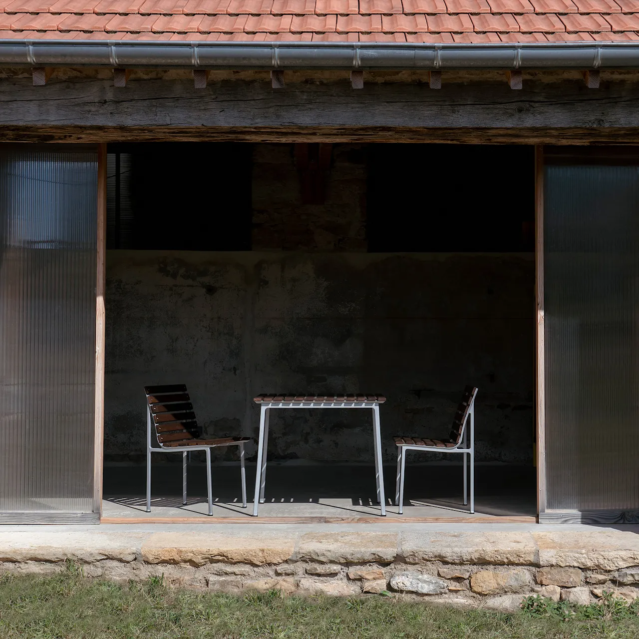 Traverse matstol utomhus