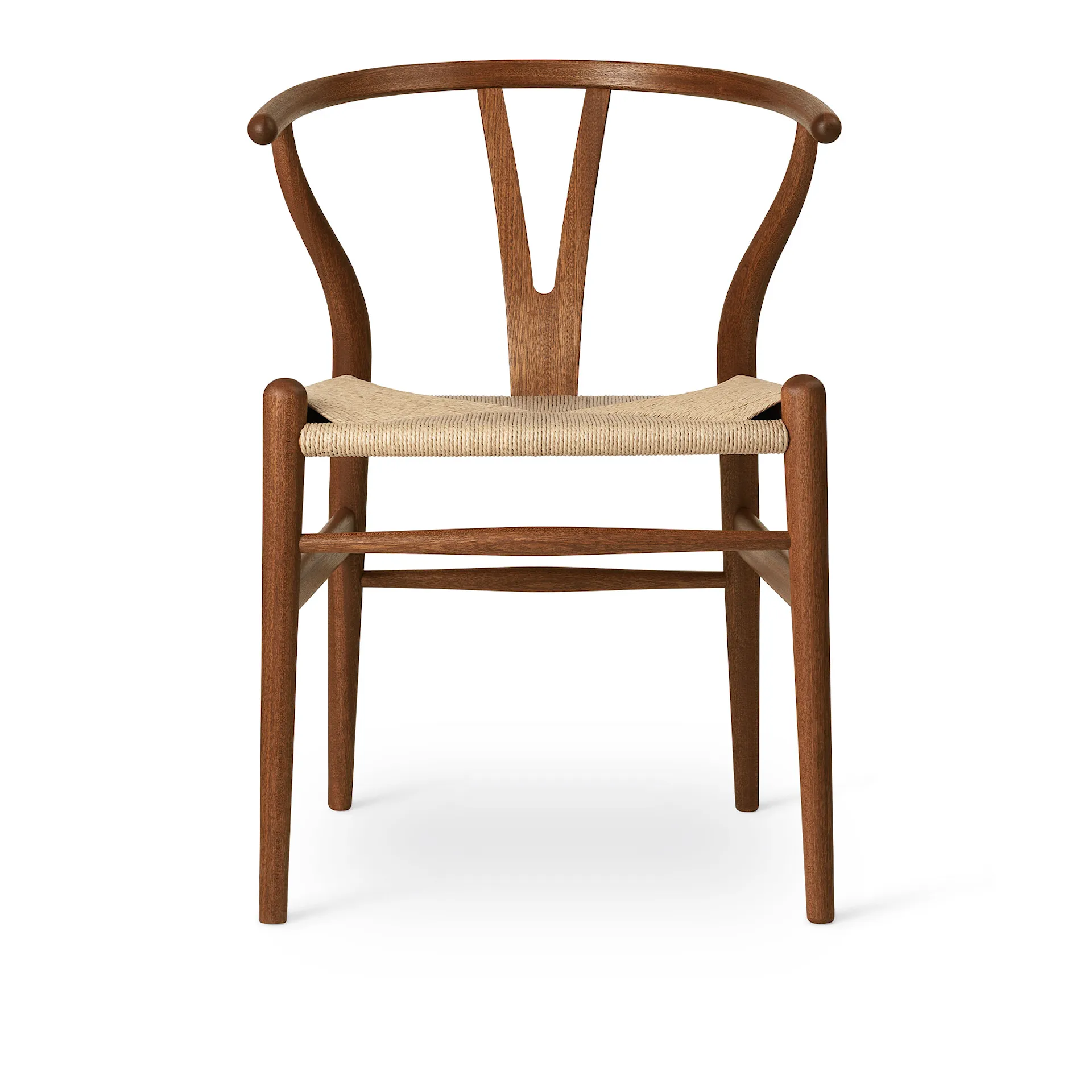 CH24 Y-stolen - Mahogny/Naturflätat papperssnöre - Carl Hansen - Hans J. Wegner - NO GA