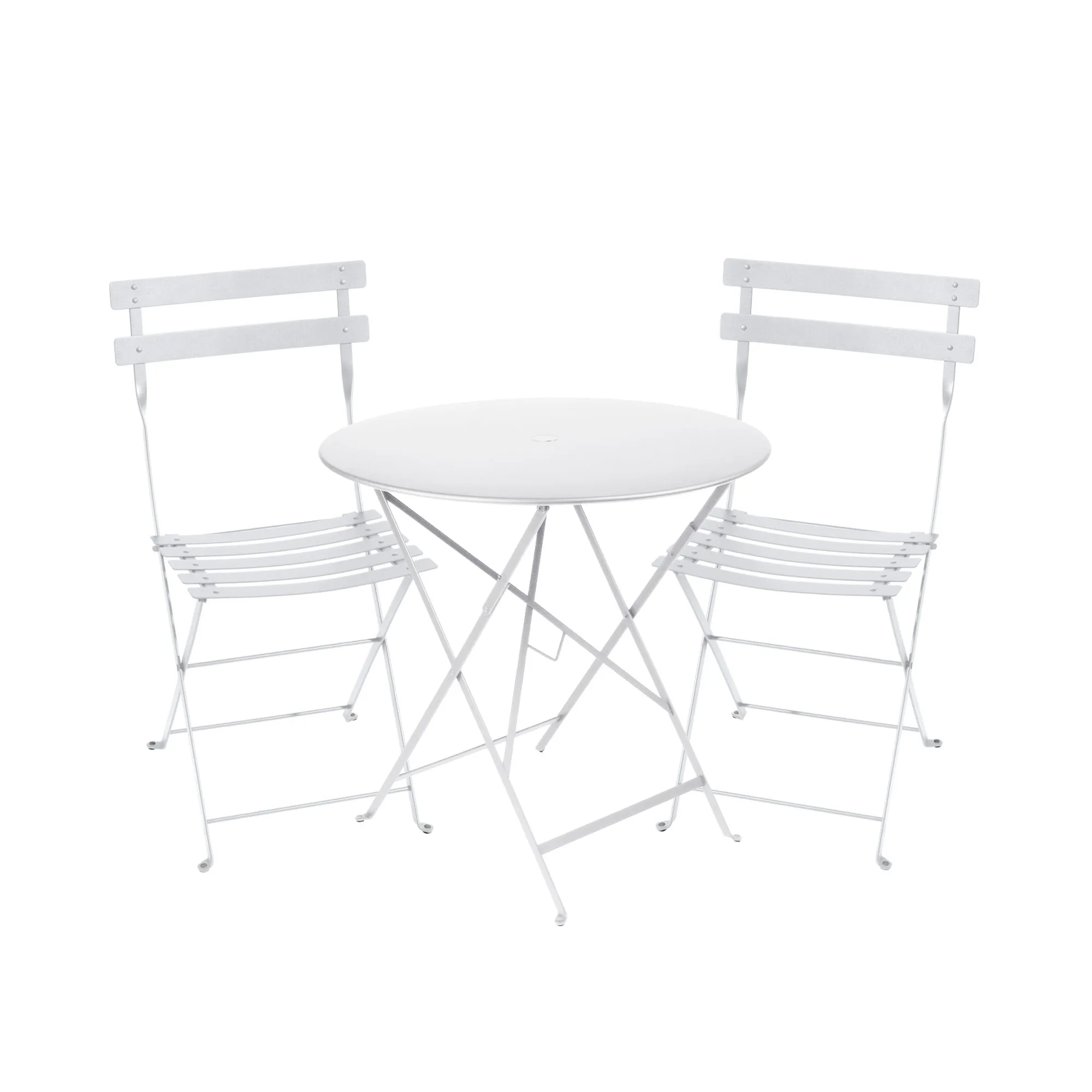 Bistro matgrupp bord 77cm & 2 metall stolar - 1