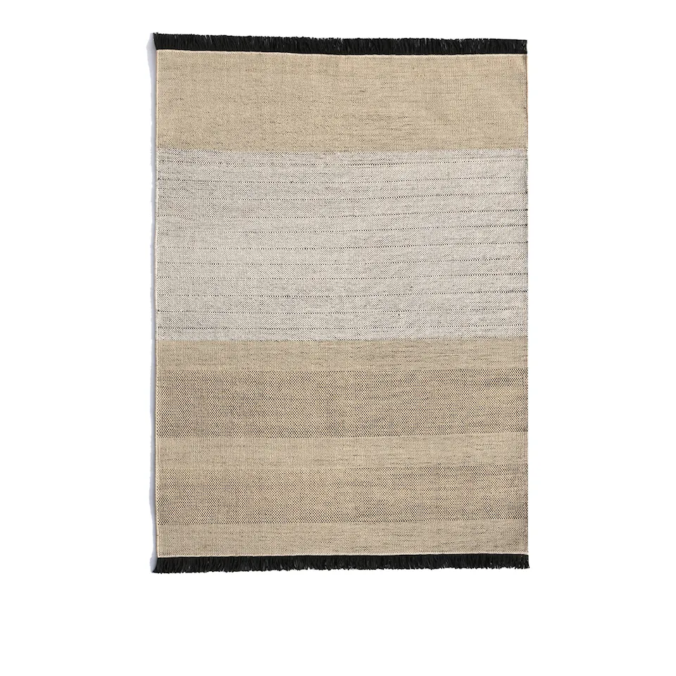 Tres Outdoor Stripes Black Rug