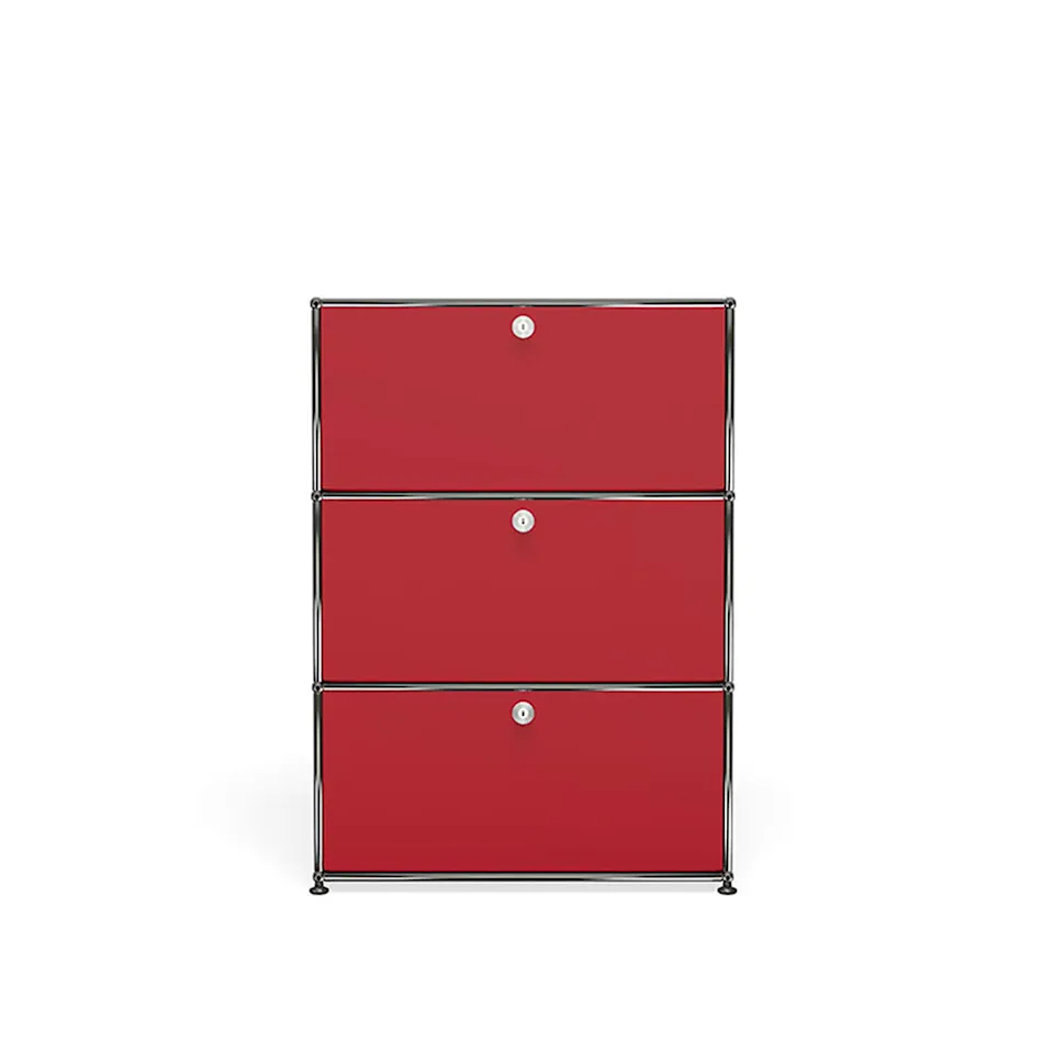 USM Haller 82 Shelving, USM Ruby Red