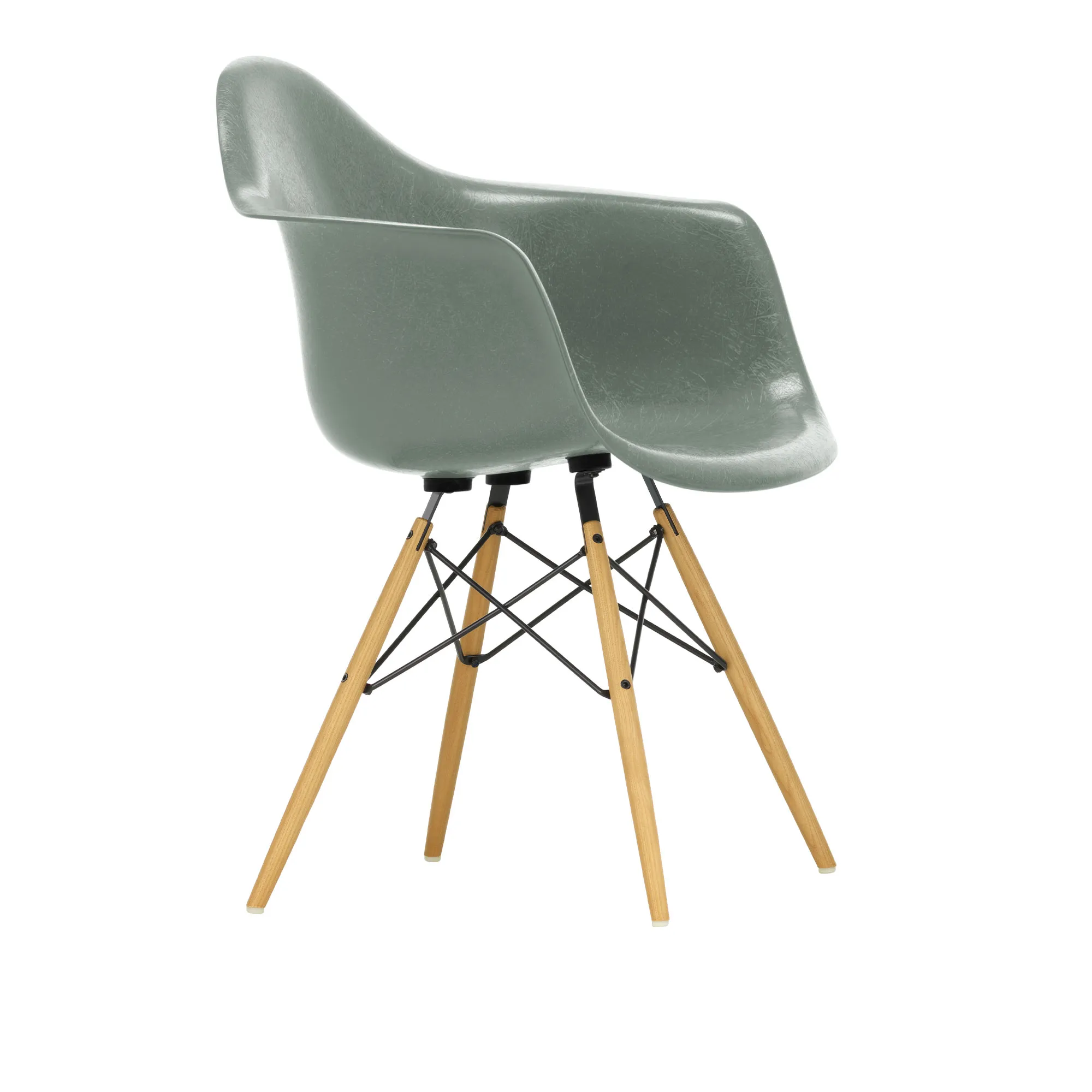 Eames Fiberglass Armchair DAW stol - 1