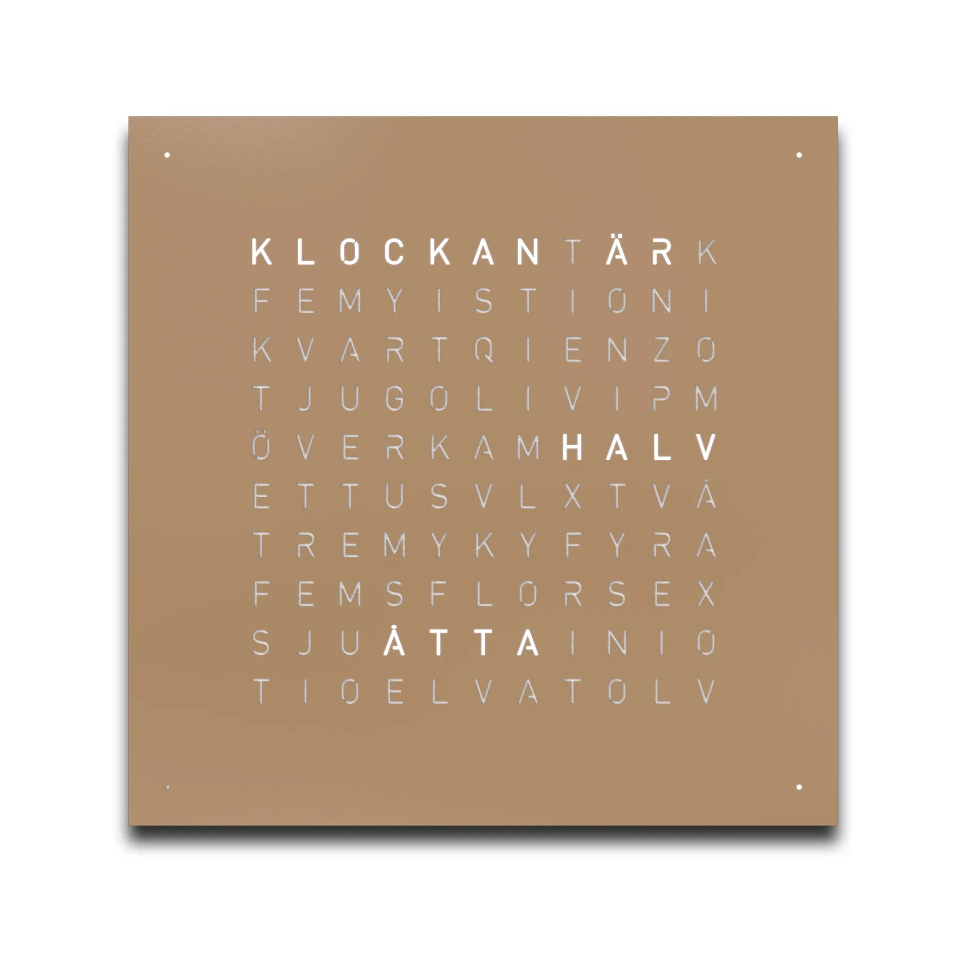 Qlocktwo Earth 45 – Hazelnut - 1