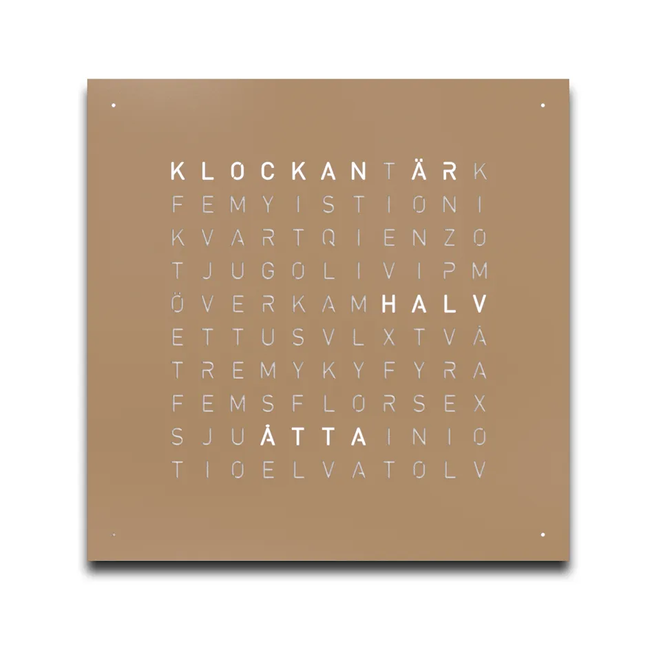 Qlocktwo Earth 45 – Hazelnut