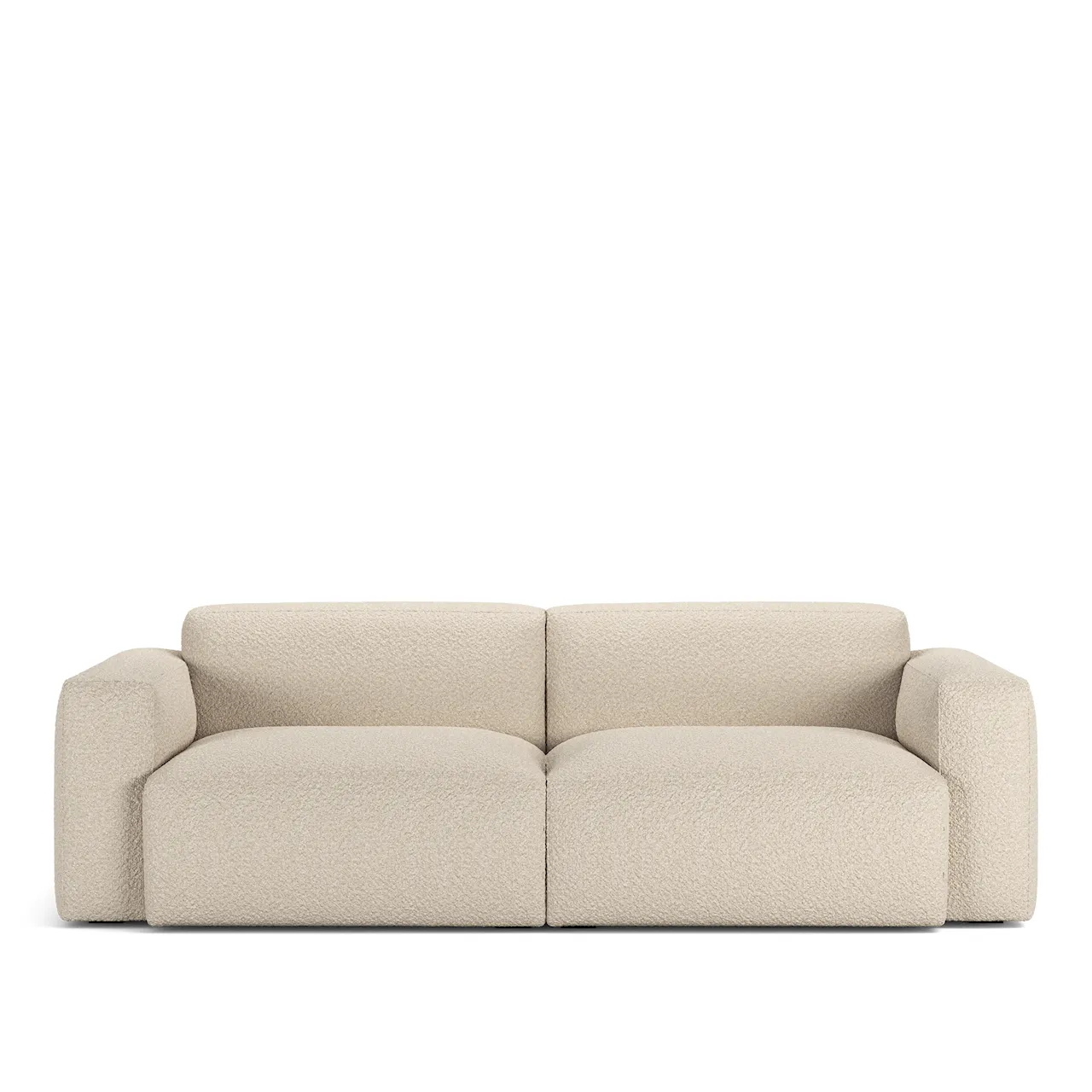 Brick 2-Seater Sofa Shadow Beige Fixed Upholstery