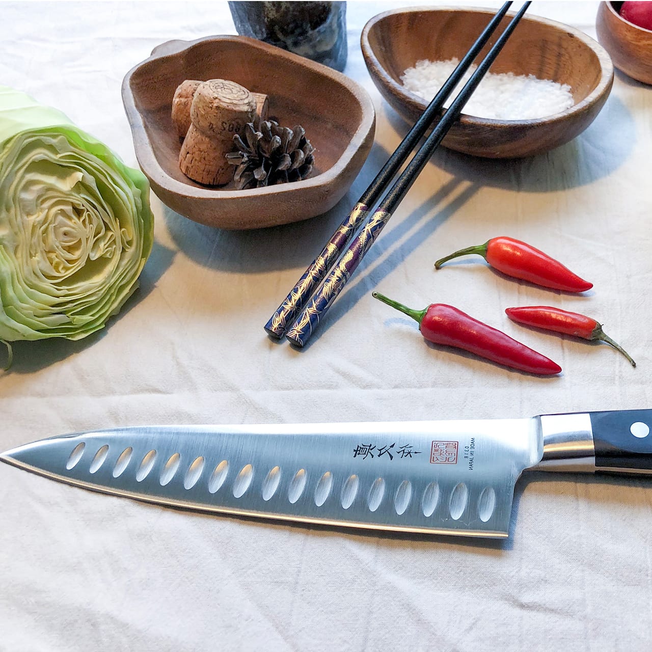 Mighty - Kockkniv med olivslipning, 20 cm