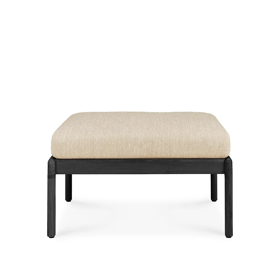 Jack Outdoor Footstool - Teak Black/Natural