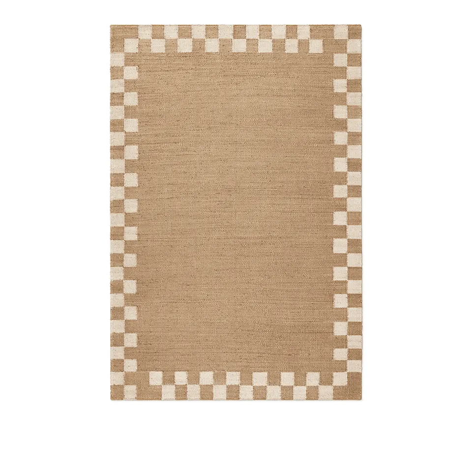 Jute Border Cream matta