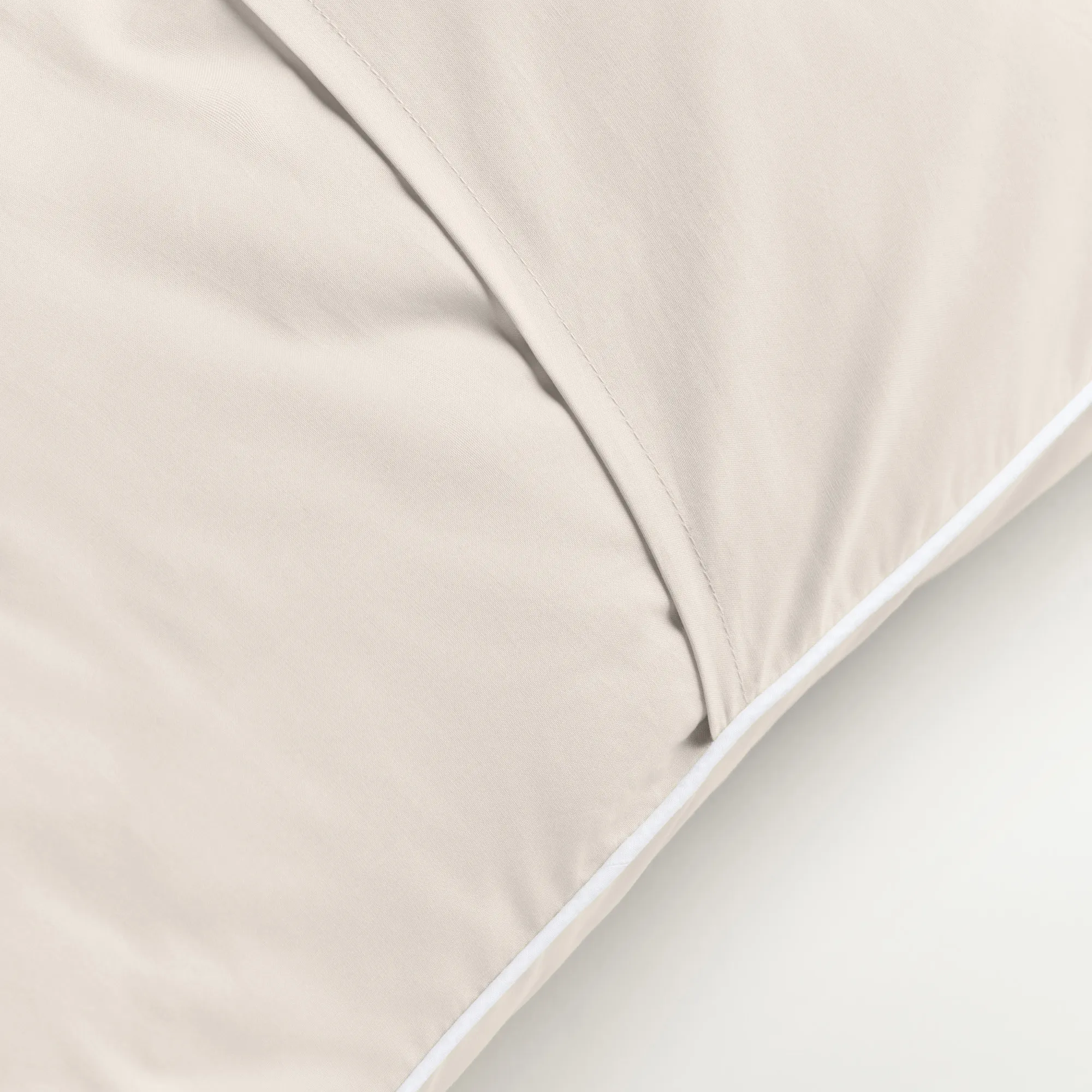Percale Sand/White bäddset - 6