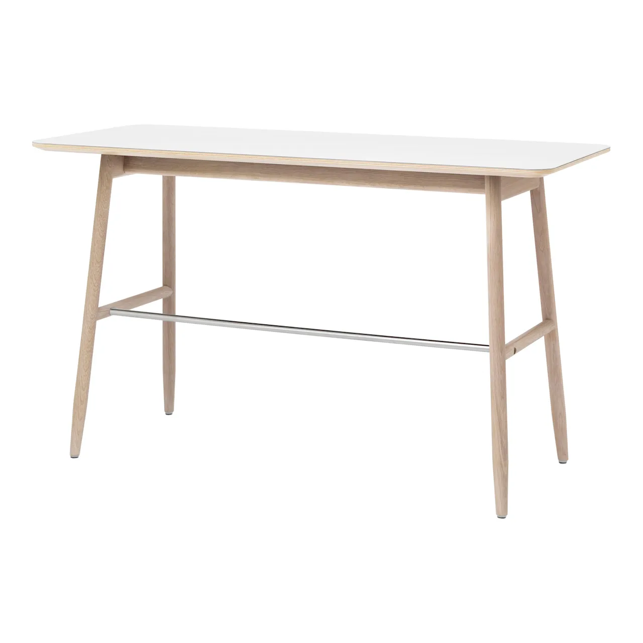 Icha - Desk, Walnut Stained Beech, Desktop Linoleum 4157 Pearl