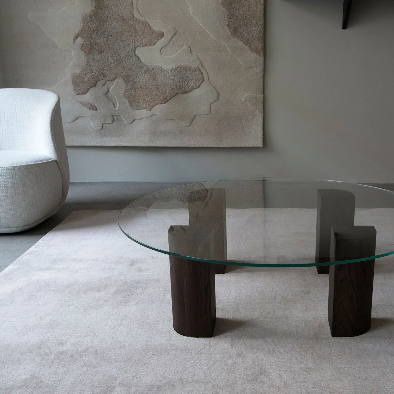 Quarter Lounge Table Round High 120 cm