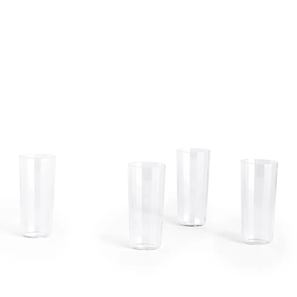 Angle långt  glas 4-pack 13 cm clear