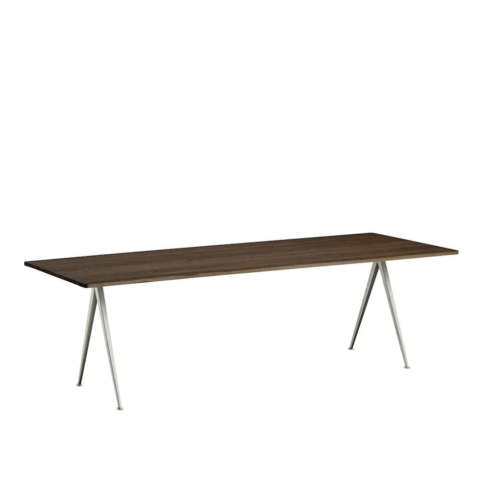 Pyramid Table 02 - Beige Base - Smoked Oak - 250x85 cm