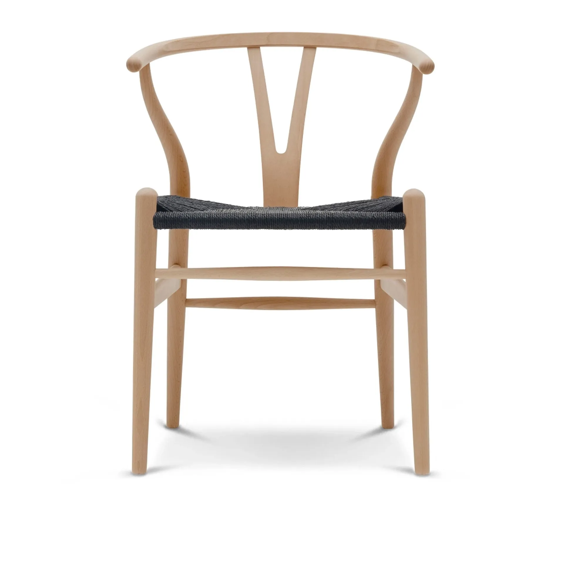 CH24 Y-stolen - Bok/Svartflätat papperssnöre - Carl Hansen - Hans J. Wegner - NO GA