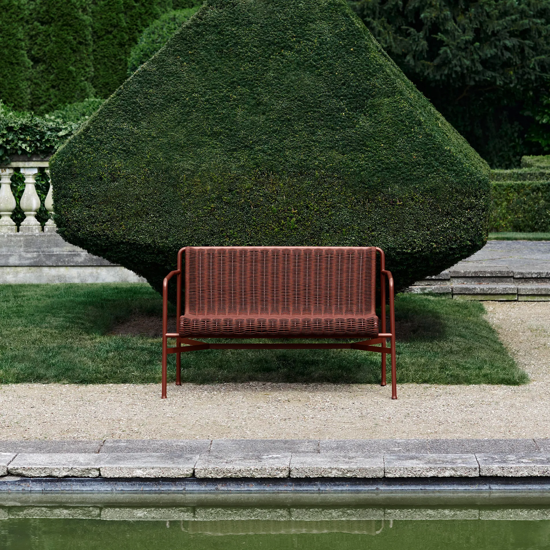 Palissade Cord trädgårdsbänk med armstöd - HAY - Ronan & Erwan Bouroullec - NO GA