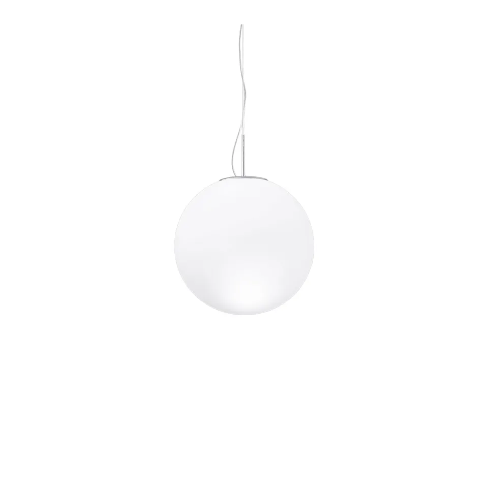 Asteroide Pendant, Ø40, White glass/White