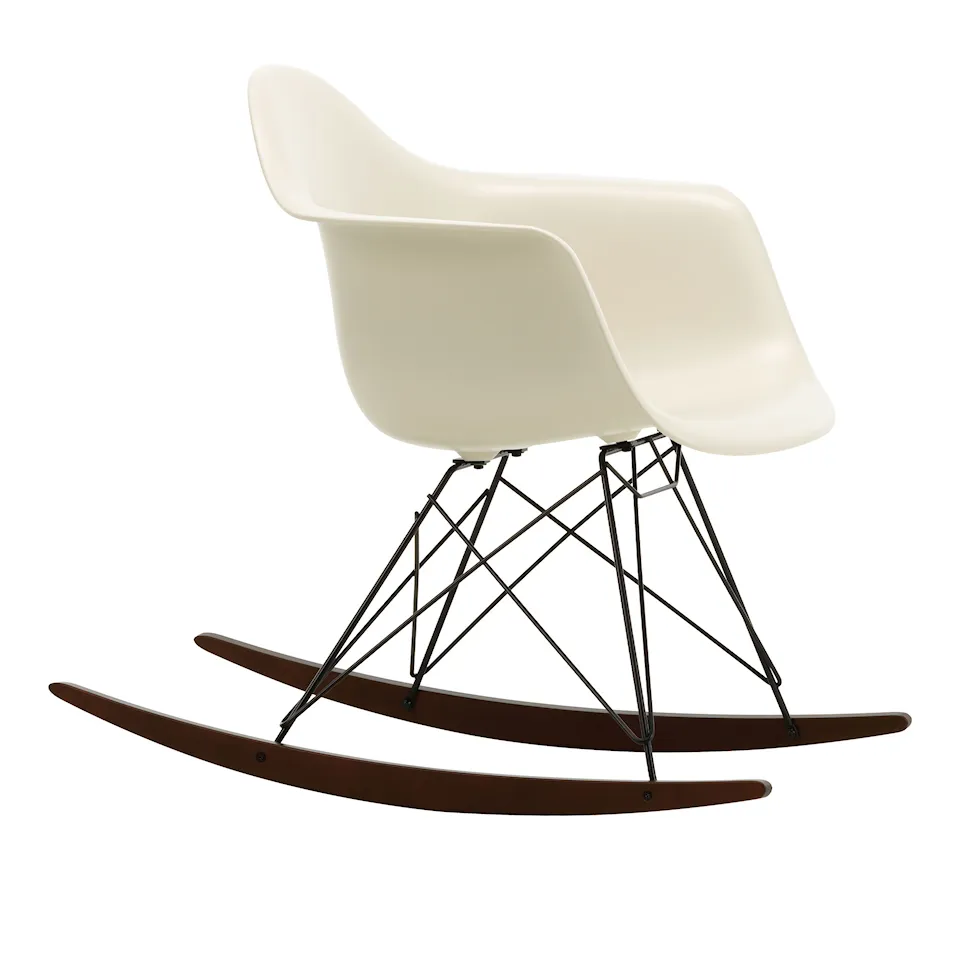 Eames Plastic Armchair RAR - 11 Pebble - Basic Dark Base - Dark Maple