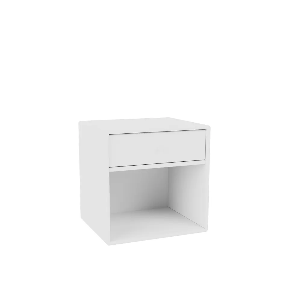 Dream Nightstand, Suspension Rail - New White