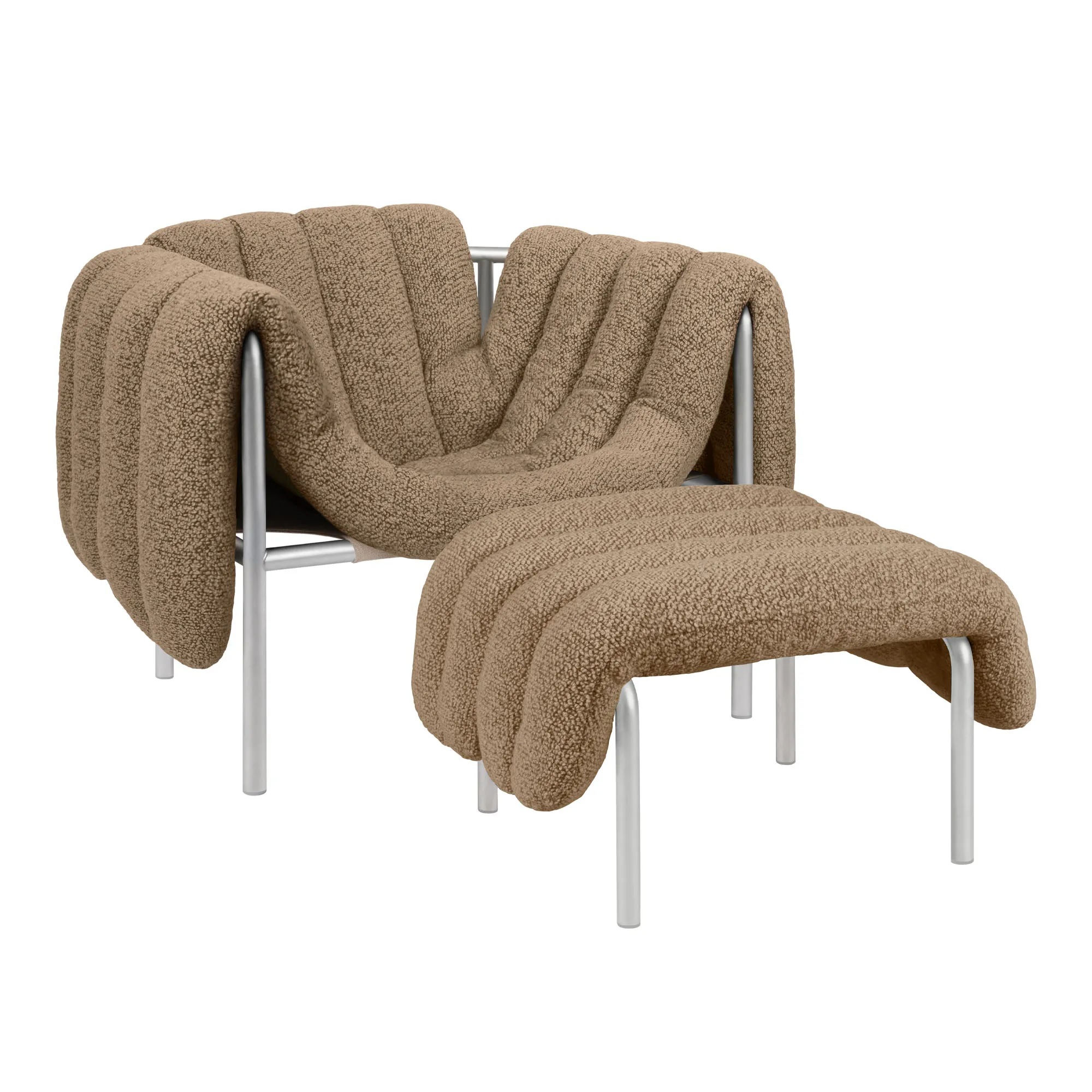 Puffy Lounge Chair + Ottoman - 1
