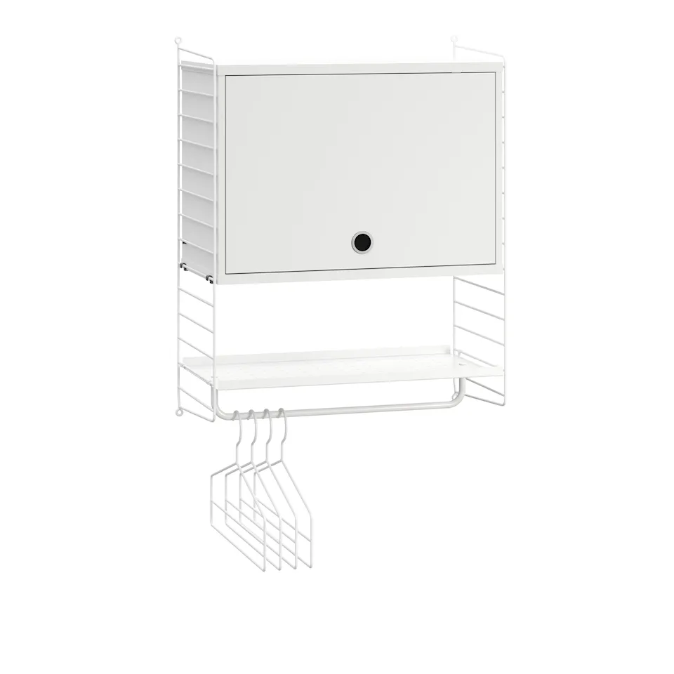 Hall hyllsystem V vit/vit