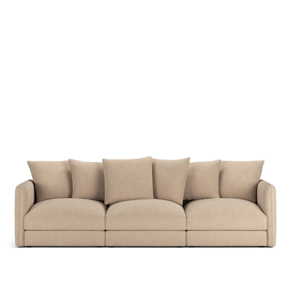 Pavarotti 3-Seater Shadow Beige Removable Upholstery