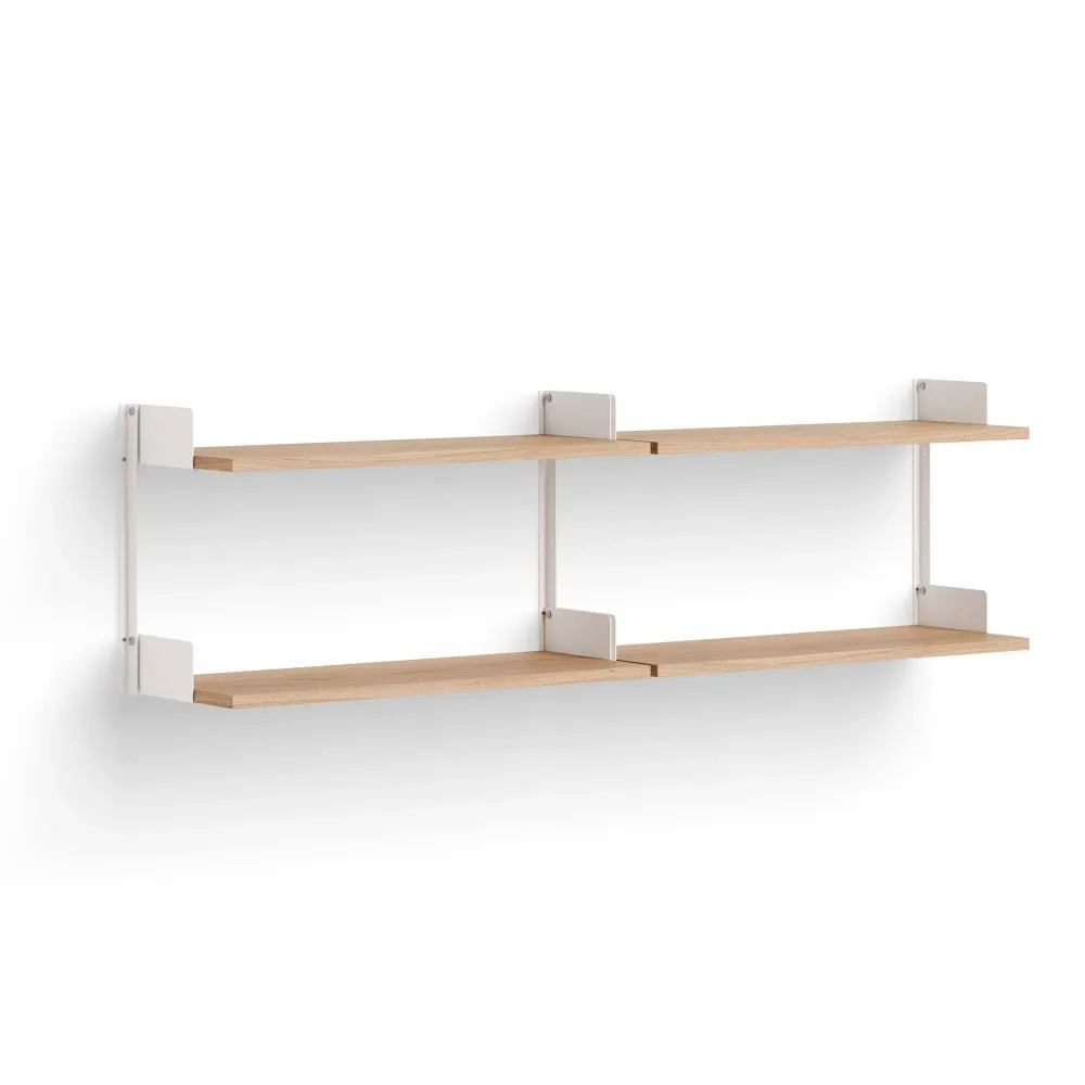 New Works Chamber Shelf 45 - Oak/White - 1