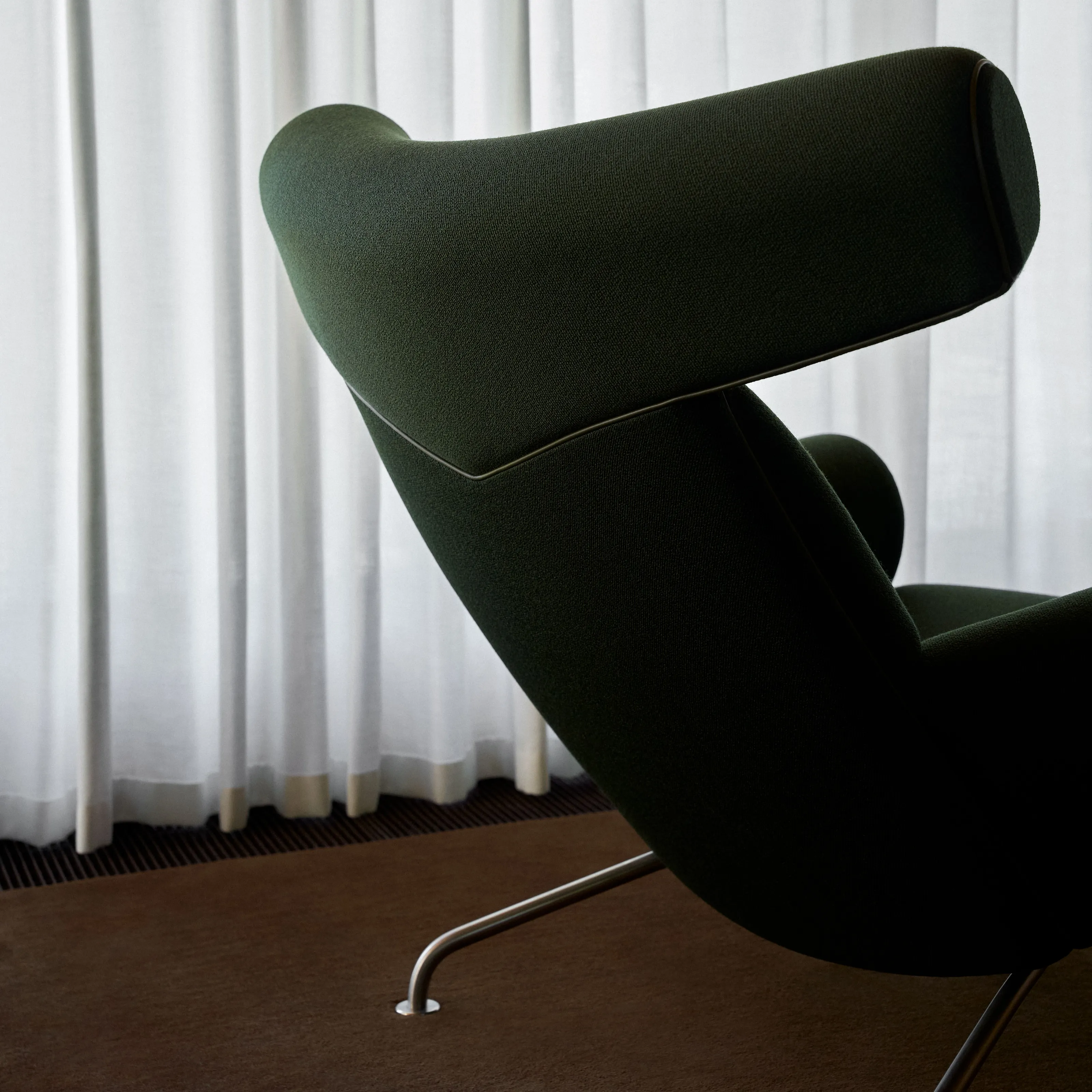Wegner Ox fåtölj med fotpall - 9