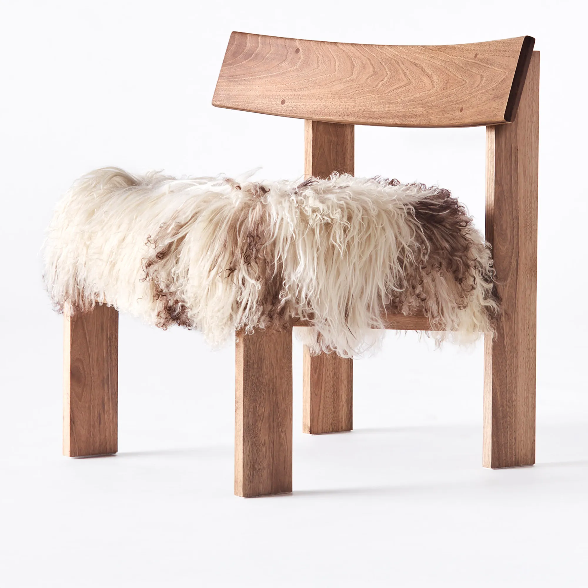 Easy chair - Walnut with Sheep Fur - 2