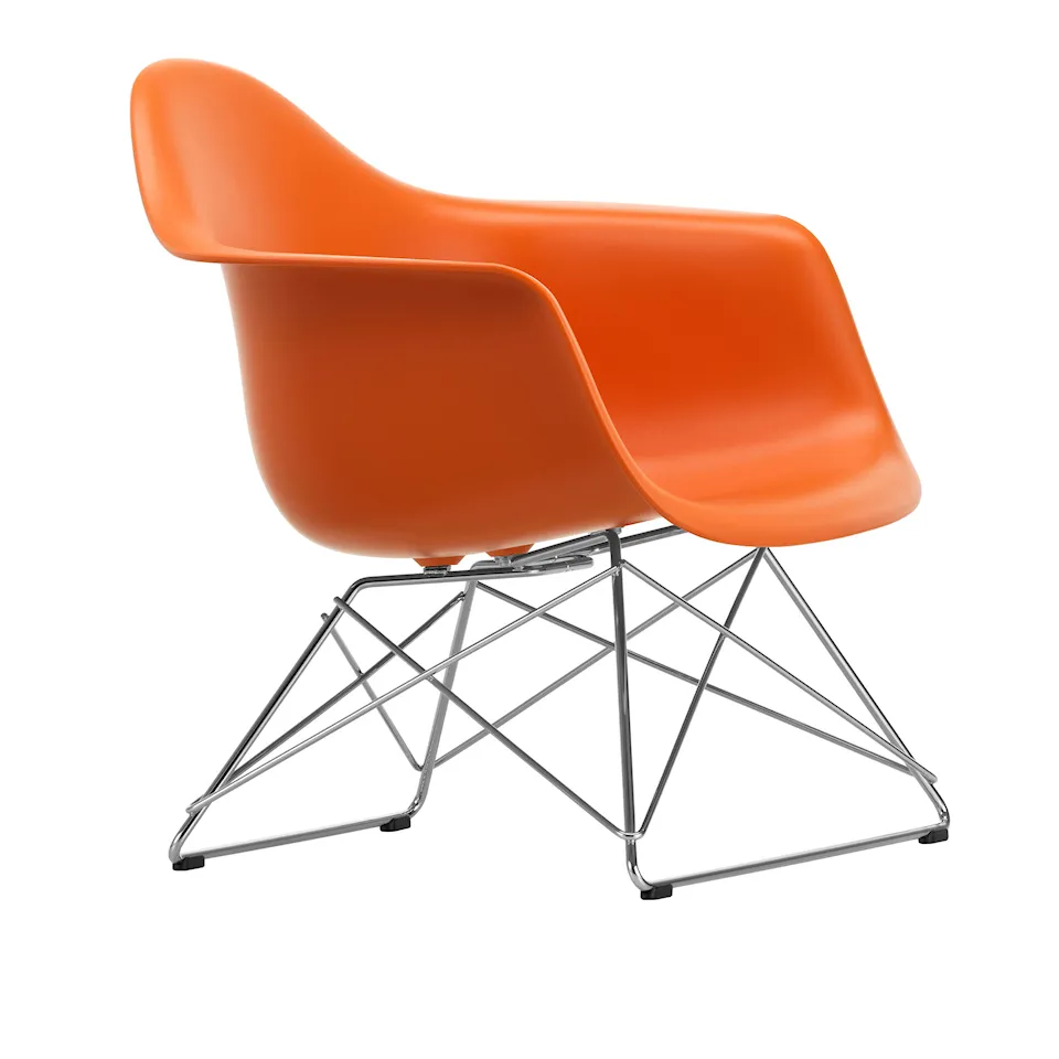Eames Plastic Armchair LAR - 43 Rusty Orange - Chrome Base